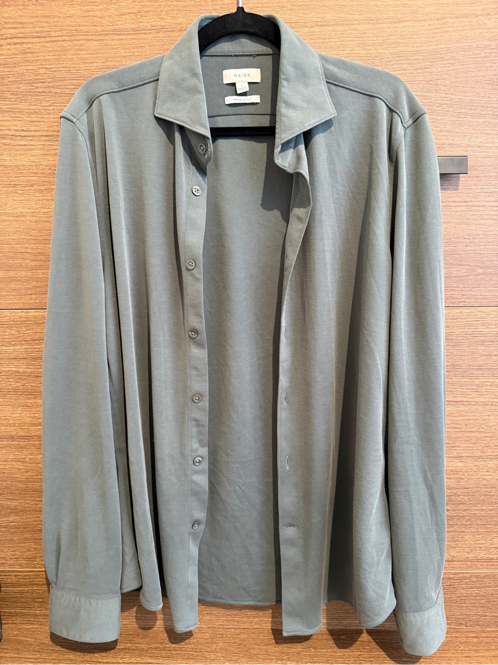 Reiss Green Smoke Bobby modal-blend shirt